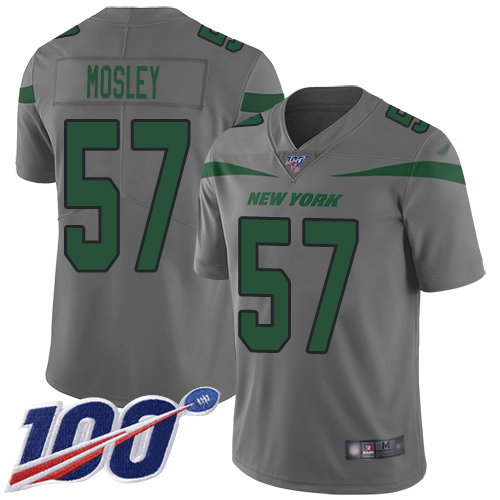 New York Jets Limited Gray Men C.J. Mosley Jersey NFL Football #57 100th Season Inverted Legend
